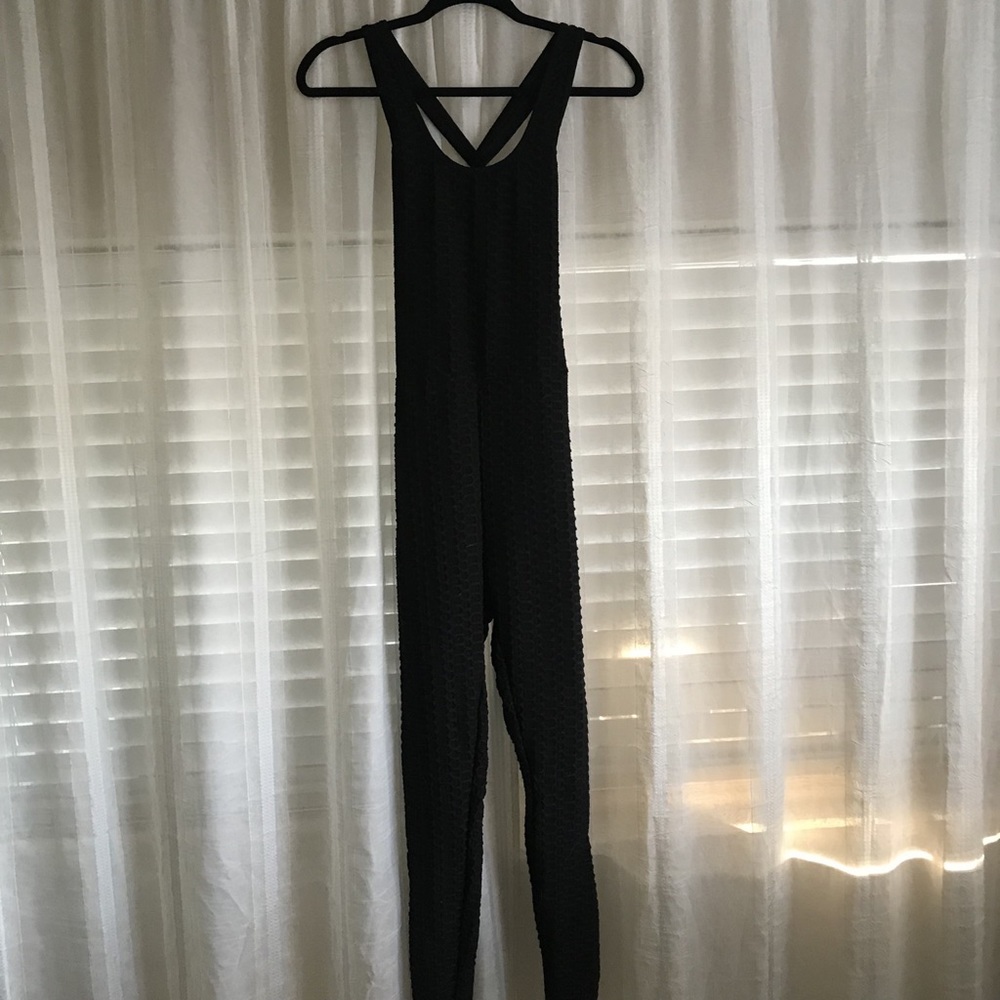 Shein Black one piece workout jumper